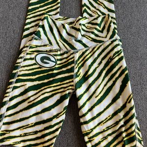 Green Bay Packers Zubaz Leggings NFL Football Stretch Team Spirit XS